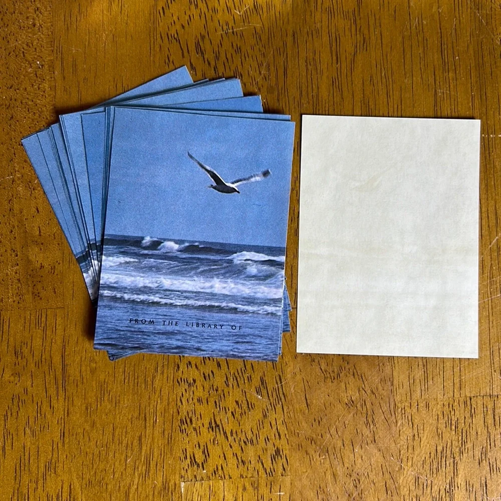 BOOKPLATES Ephemera Antioch Lot Gnome Forest Beach Seagull Japanese Great Wave